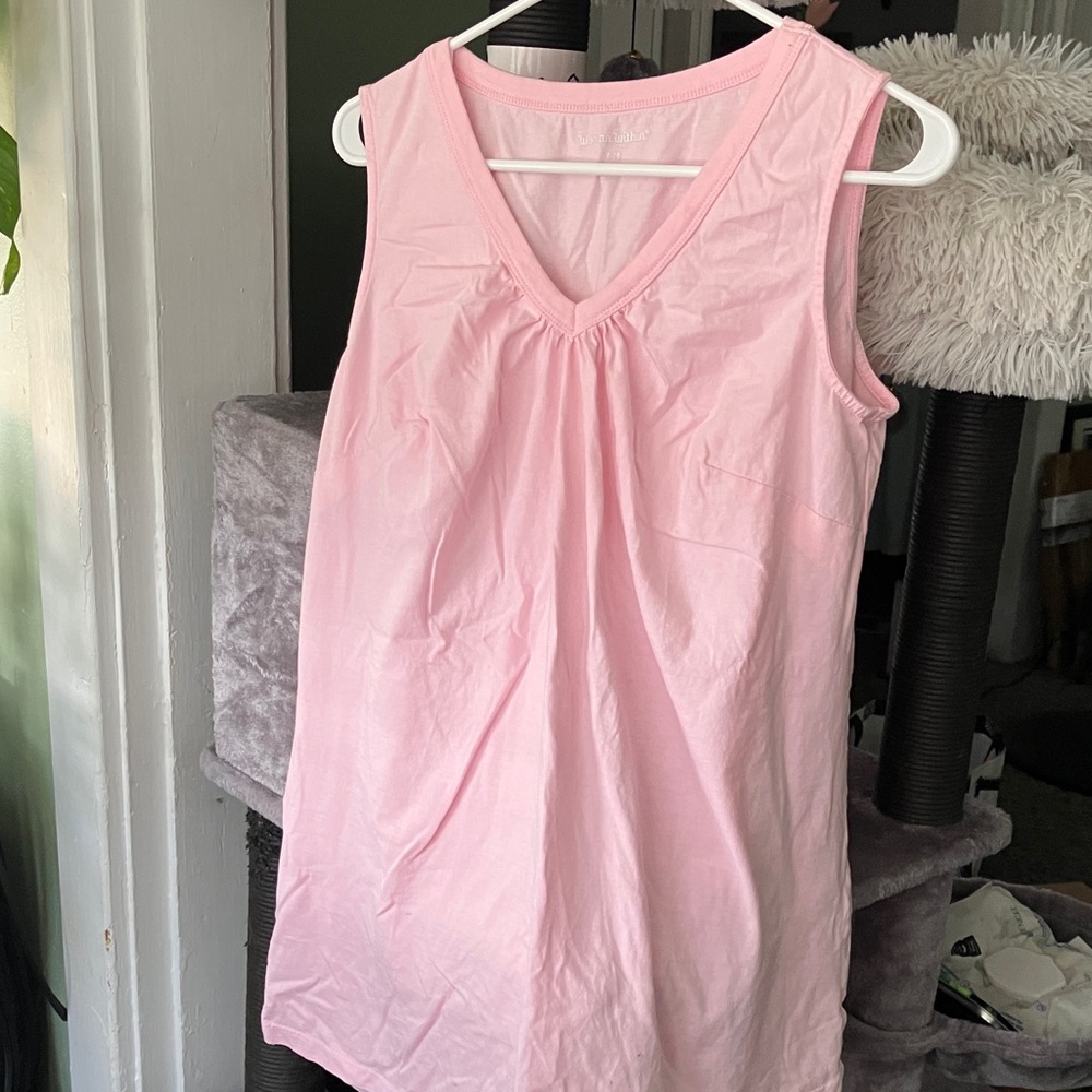 Woman Within Light Pink Tunic.
